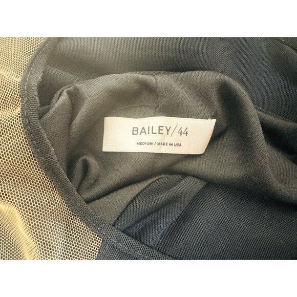 Bailey 44 Medium Black Mesh Long Sleeve Top - Picture 2 of 13